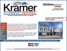 Tablet Screenshot of kramerplumbing.com